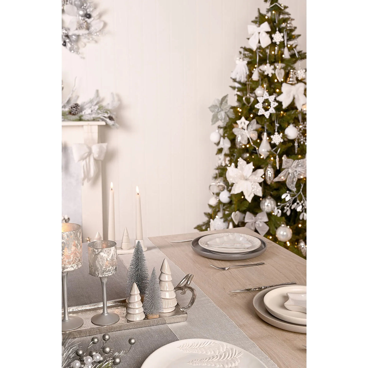 Sage Green Velvet Bow Christmas Hanging Decoration – 38cm