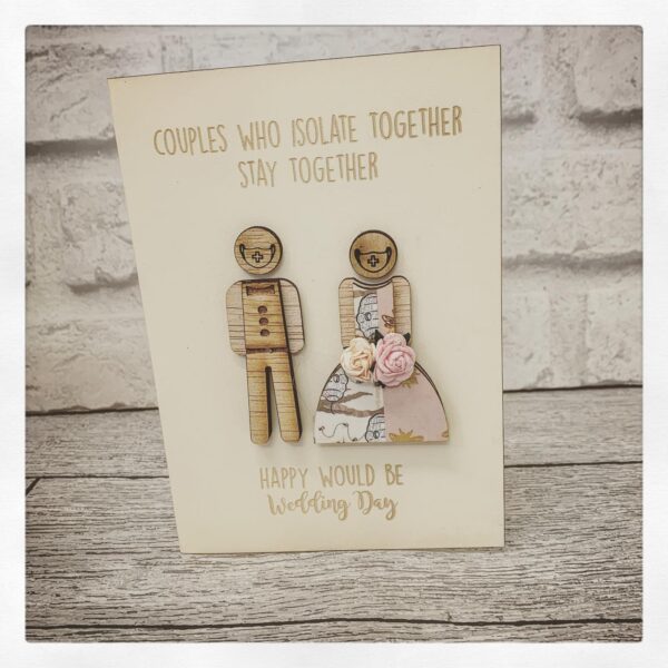 BRIDE & GROOM WOULD BE WEDDING DAY CARD