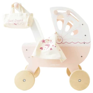 LE TOY VAN SWEET DREAMS PINK DOLLS PRAM