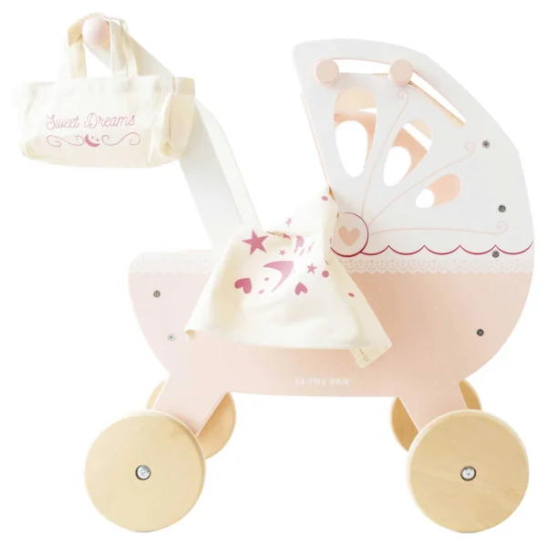 LE TOY VAN SWEET DREAMS PINK DOLLS PRAM