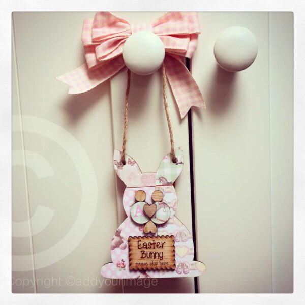 EASTER BUNNY STOP HERE HANGER