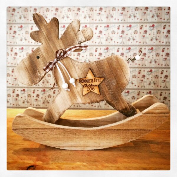 PERSONALISED LARGE ROCKING MOOSE