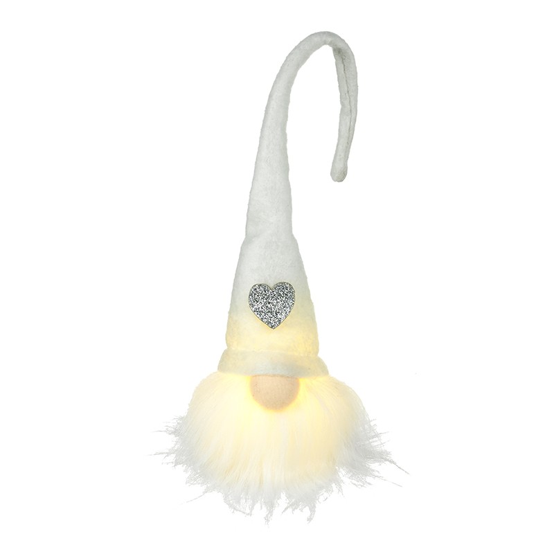 Little Santa In White Hat With Led