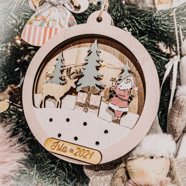 PERSONALISED WOODEN LIGHT UP BAUBLE - Image 9