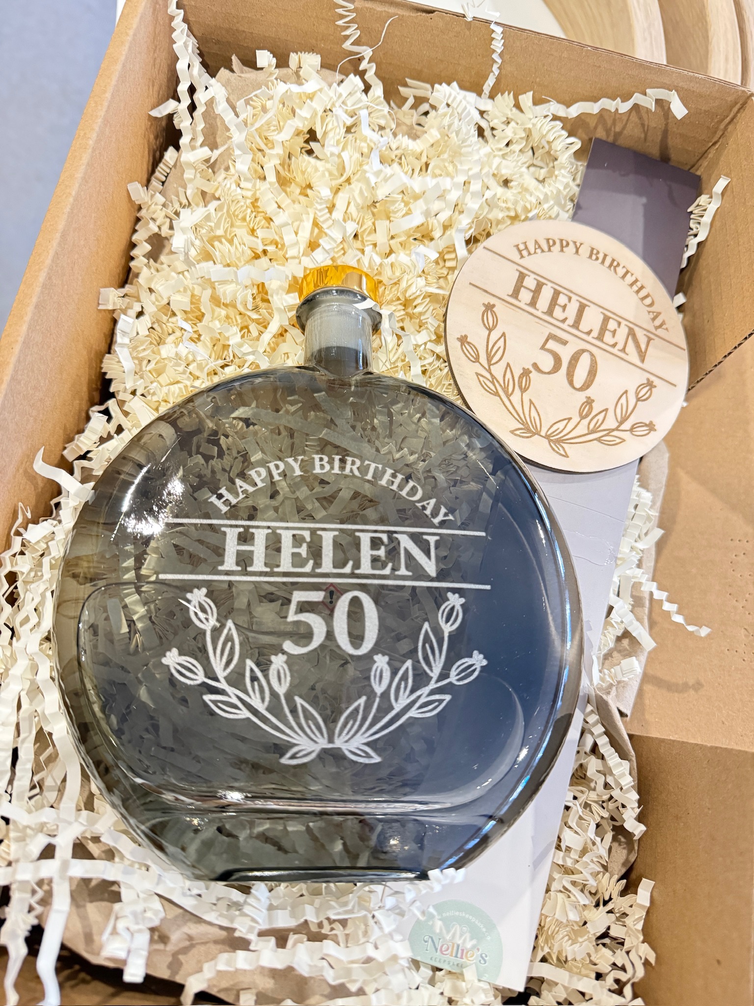 Personalised oval Glass bottle diffuser 500ml - Image 9