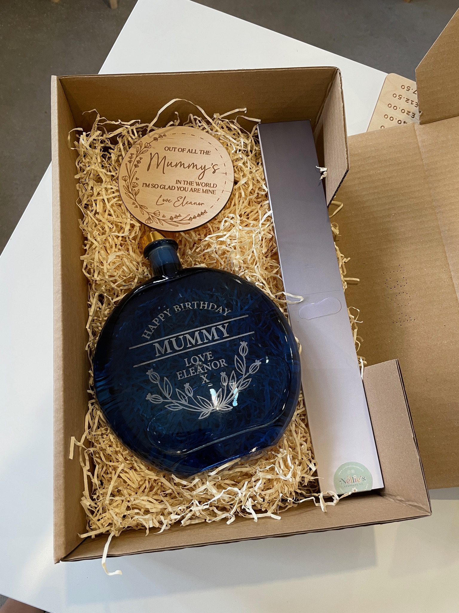 Personalised oval Glass bottle diffuser 500ml - Image 4