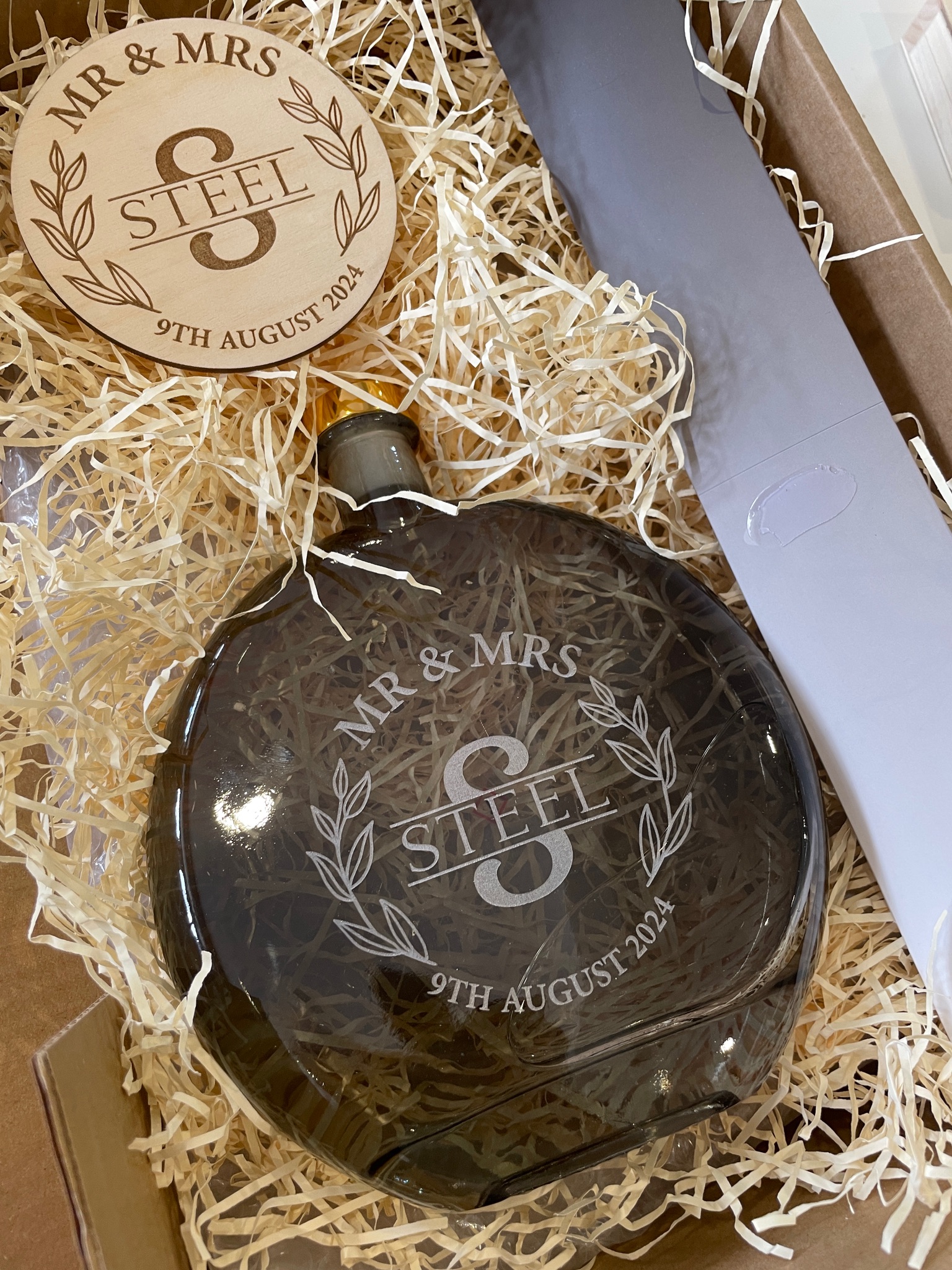Personalised oval Glass bottle diffuser 500ml - Image 6