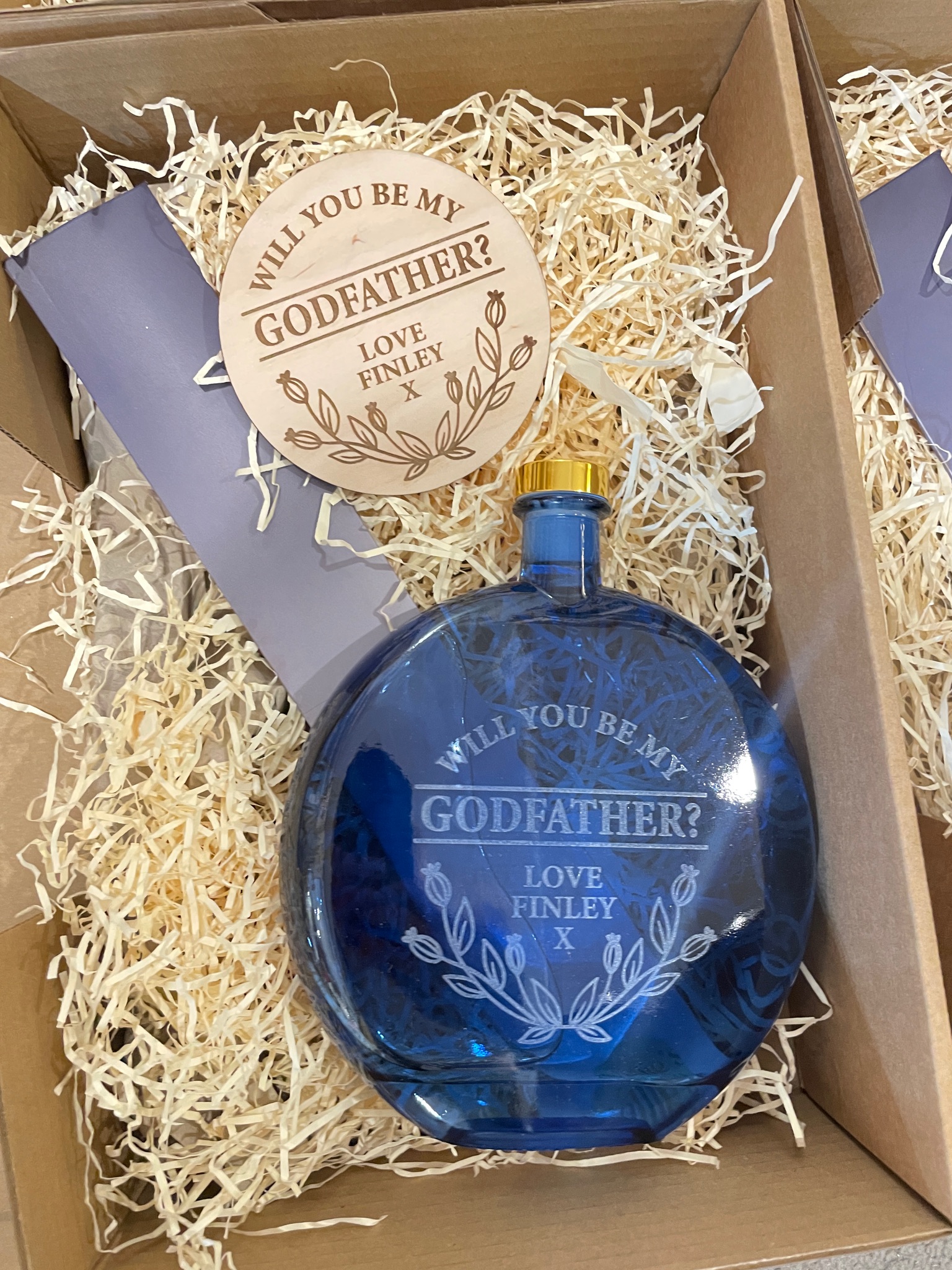 Personalised oval Glass bottle diffuser 500ml - Image 3