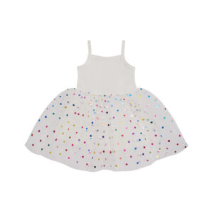 Bob & Blossom White SPOT DRESS