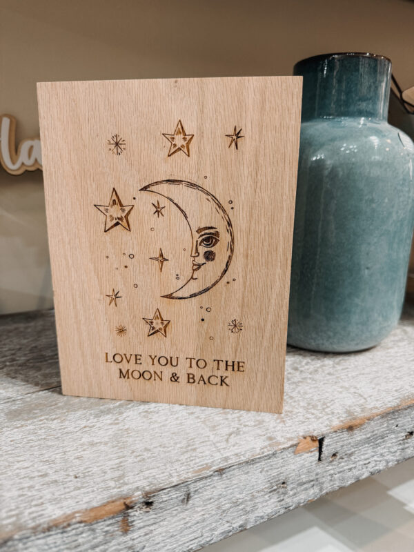 Personalised Wooden Book Photo Frame - Love you to the Moon - Image 2