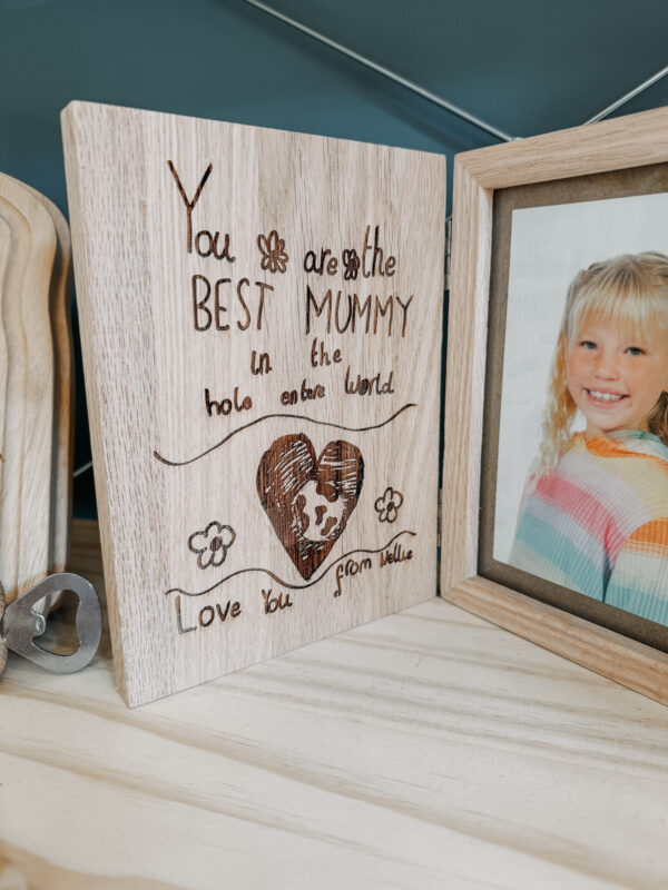 Personalised Wooden Your Handwriting / Drawing Book Photo Frame - Image 2