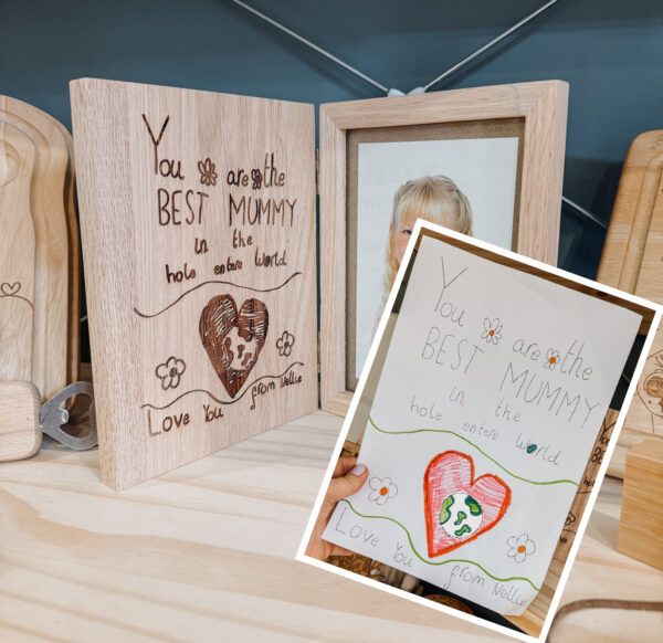 Personalised Wooden Your Handwriting / Drawing Book Photo Frame