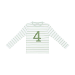 Bob & Blossom: Number Tee 1-5 - Powder blue & white