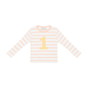 Bob & Blossom: Number Tee 1-5 - Powder pink & white