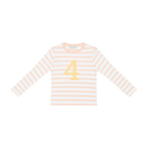 Bob & Blossom: Number Tee 1-5 - Powder pink & white - 4