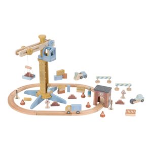 Little Dutch Wooden Train Track Crane Set