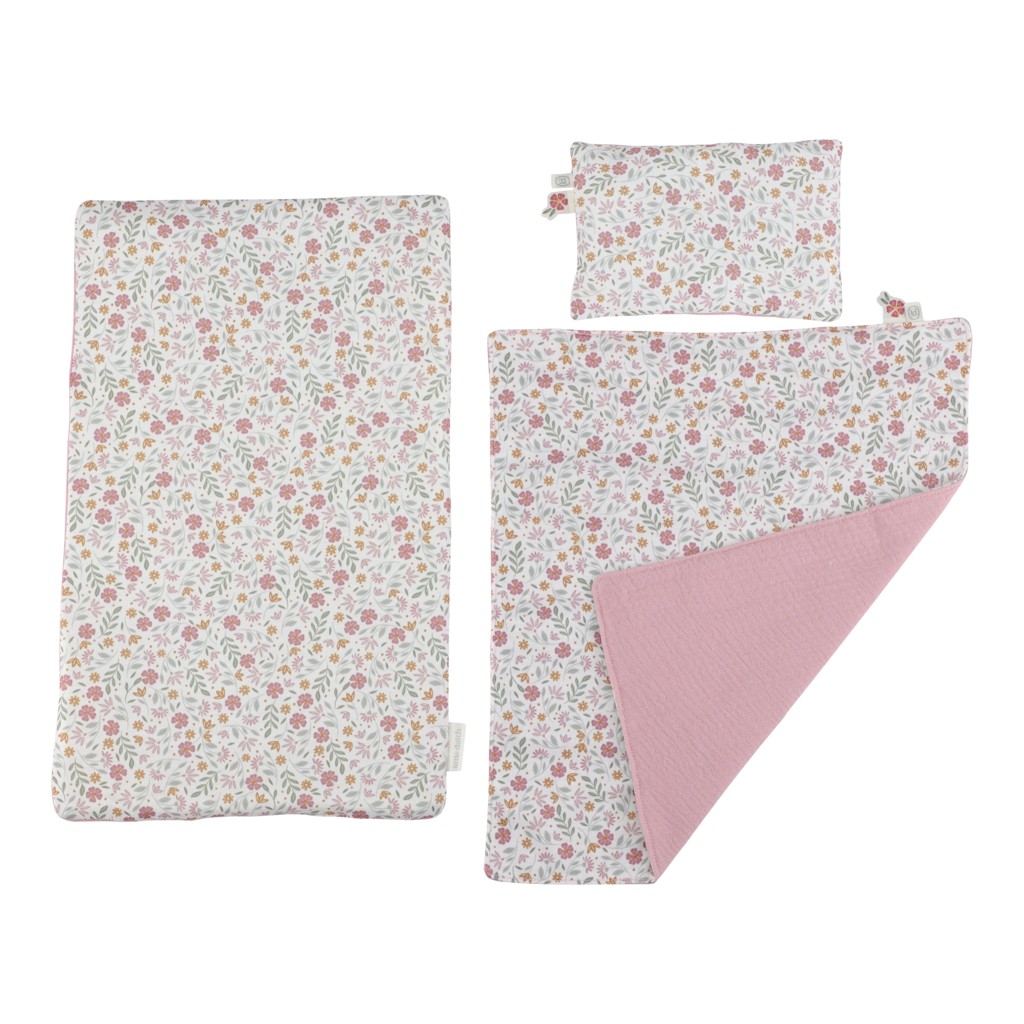 Little Dutch Pink Wooden Doll Bed - Image 3