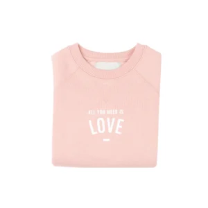BOB + BLOSSOM Faded Blush 'ALL YOU NEED IS LOVE' Sweatshirt