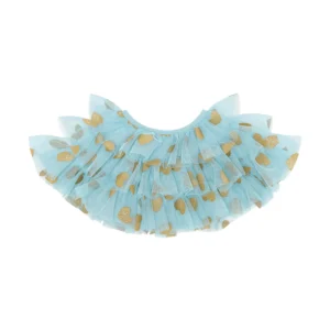 BOB + BLOSSOM Duck egg BLUE + Gold GLITTER HEART CAPE